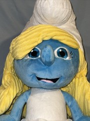 Rare Jumbo Smurfette Plush 19″ The Smurfs Movie 2011 Jakks Pacific Vintage Large