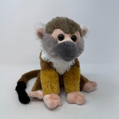 Wild Republic Squirrel Monkey Plush Stuffed Animal Ape Cuddlekins Fluffy 7″ READ