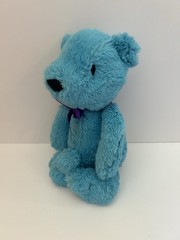 The Childrens Place Blue Teddy Bear Purple Bow Heart 12″ Plush Toy T5