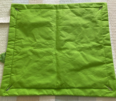 2015 Fisher Price Green Animal Play Blanket With Satin Trim Padded 32 X 30″
