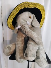 Elephant ventriloquist puppet dummy plush 22x 18 x 14 #23