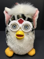 Furby 1999 Snow Leopard Furby Non Interactive Hypnotic Eyes Plush VERY RARE