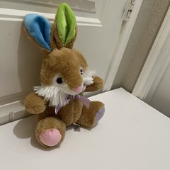 Linzy Brown Bunny Rabbit Easter Different Color Ears Feet Blue Green Pink Purple
