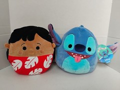 Disney Lilo & Stitch Squishmallows Kellytoy Plush Stitch & Lilo 7″