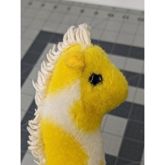 Eden Yellow Giraffe Plush Rattle 5 Inch Vintage Stuffed Animal Toy