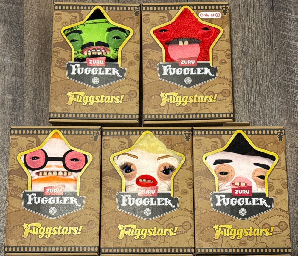 NEW Fuggler Zuru Complete Set of 5 Fuggstars Swift, Malone, Elvis, Jordan, John