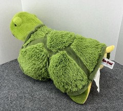 Pillow Pets Turtle 18” Green Plush 2010 Retired Stuffed Animal Foldable