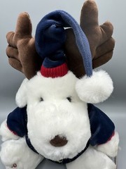 Vintage 2000 Tis The Season Christmas Moose Snowflake Friends Plush Stuffed 12”