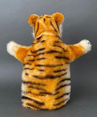 Rare STEIFF Tiger Hand Puppet ~ 1949-54 Vintage Mr Rogers Daniel Mohair Toy