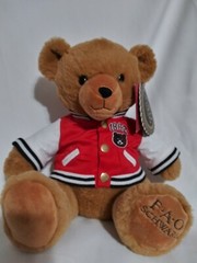 NWT FAO Schwarz 1862 Varsity Jacket Anniversary Teddy Bear Soft Plush Toy 12 in