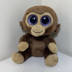 Small Brown & Beige Monkey Plush Stuffed Animal, Tan Face Paws Tail, 3+ Years