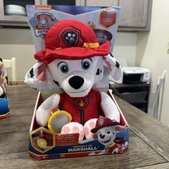 🆕 PAW Patrol Snuggle Up Pup Marshall W/Flashlight Plush Toy Sounds 10 Lullabys