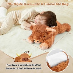 22″ & 4.5 lbs Highland Cow Weighted Stuffed Animal, Cuddly & Soft Kids’ Plush…