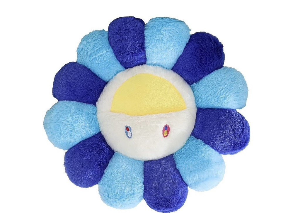 Takashi Murakami Flower Plush Pillow Soft Medium 2020 Blue Light Blue