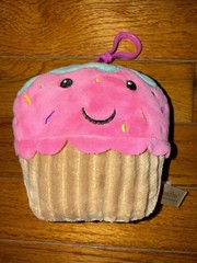 Dan Dee Cupcake Plush Stuffed Toy Pink Frosting Brown Base Small 3-5 Years