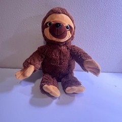 Redemption Plus Small Sloth Plush Brown Tan Three-Toed Stuffed Animal