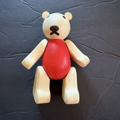 Vintage Plan Toys Wooden Jointed Teddy Bear Thailand Eco-Friendly