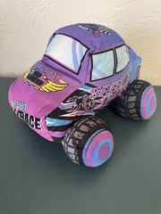 “Born To Fly” Plush Monster Truck 9 Inches -Blue/Purple/Black Soft