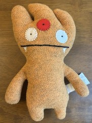 Vintage Uglydolls Plush Lot: ICE-BAT (Blue 2007 Tag) & WAGE (Orange 2005 Tag) 7″