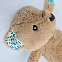 B Softies Teddy Bear Plush Brown Tan Soft Stuffed Animal Blue Paws ’19 Toy