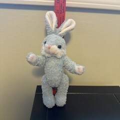 1999 Chrisha Playful Plush Blue Bunny 8 Inch Easter Stuffed Animal Jointed Legs