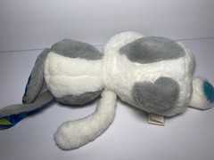 B Softies Gray White Blue Dog Plush Happy Hues Stuffed Animal Puppy Ears Feet