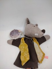 Moulin Roty La Grande Famille Plush Wolf Hand Puppet Toy Little Red Riding Hood