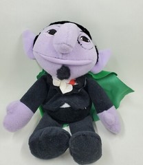 WD1 VTG THE COUNT Sesame Street Beans Bag Buddies Tyco Toys 7″ Plush 1997