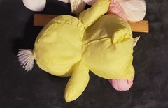 VTG 90s Fisher Price Stuffins Puffalumps Like Nylon Duck Chick-RARE BIRD!!!