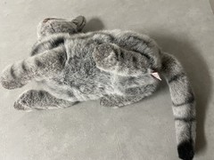 Dakin Plush Classique American Shorthair Gray Cat Vintage Stuffy Lifesize -MINT!