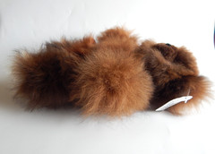 100% ALPACA FUR HANDMADE 10″ BROWN STUFFED TEDDY BEAR VERY SOFT