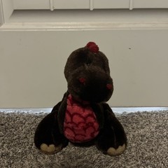 GANZ Webkinz Cocoa Dinosaur 8″ Plush Toy Stuffed Animal Brown Red No Code