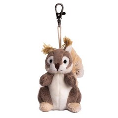 4-Inch Squirrel Stuffed Animal Plush Keychain Collectible Toy