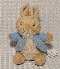 Beatrix Potter Peter Rabbit Plush 5.5″ Stuffed Animal Bunny Blue Jacket GUND