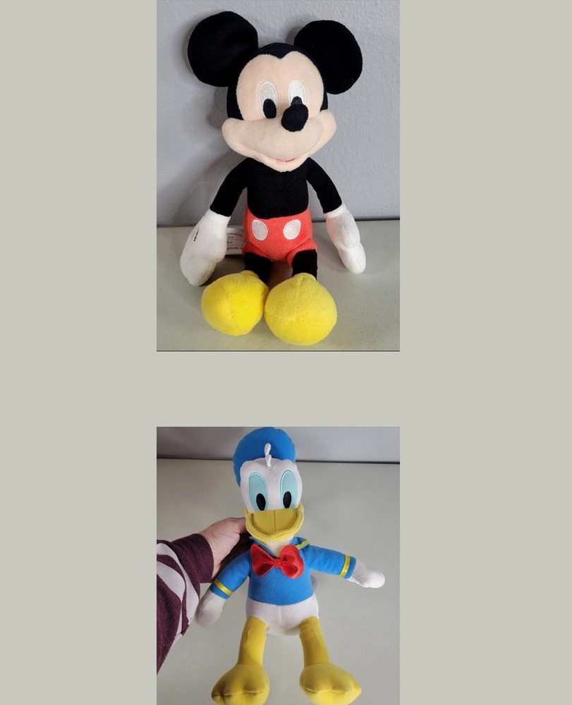 Disney Plush Lot Mickey Mouse 10″ Donald Duck Kohls Cares 13″ Stuffed Animals