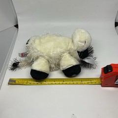 2 Ganz Webkinz Plush One Black/ White Stuffed Cow And One Lion, No Code