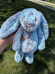 Jellycat Pistachio Bunny Medium – Mint Green And Gray Black Tush Tags Rare