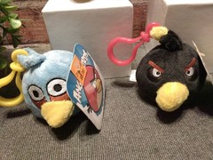 Angry Birds Plush Backpack •Purse• Bookbag Clip Lot Of 5 RARE SET New With Tags!