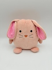Pillowfort Pink Bunny Plush Weighted Anxiety Soothing Pillow Stuffed Toy Hearts