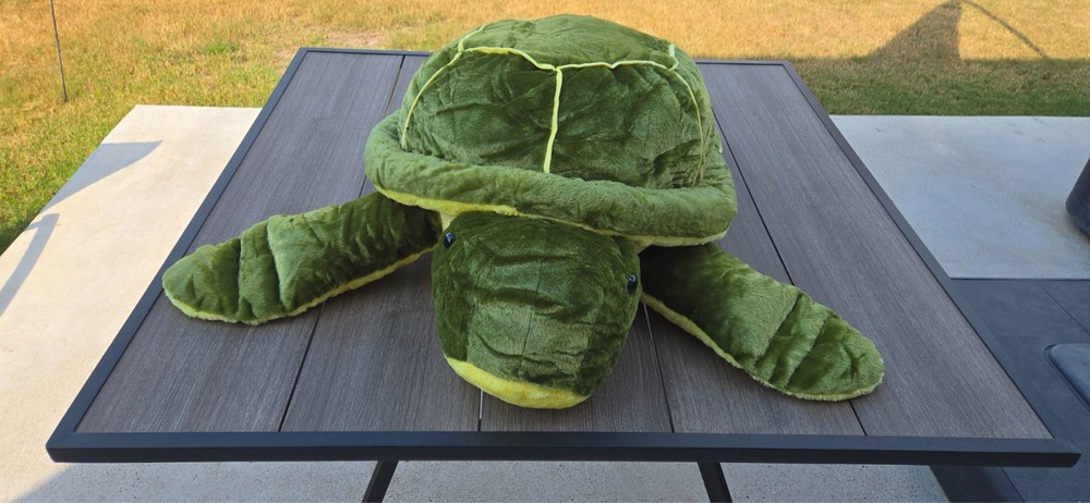 Giant Turtle Stuffed Animal 33 Inch, Green Stuffed Turtle Plush Toy for Kids Chi
