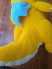 Vintage Walmart Pokemon Dragonite Pillow Pal Plush 26” Used