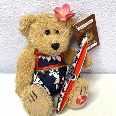 Surf Bear Plush Hawaiian Collectibles Stuffed Animal Surfboard Haunani Aloha