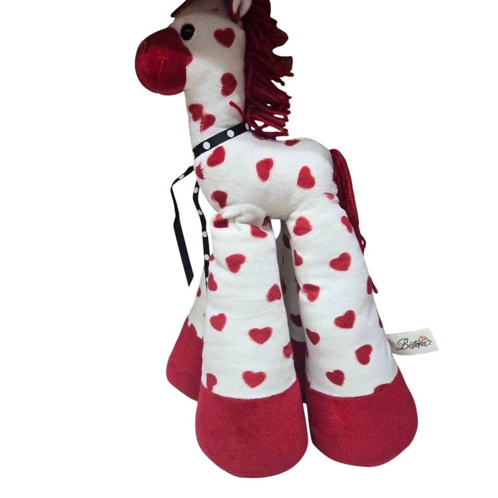 Bestever Valentine Giraffe Plush Red Hearts Long Legs White Stuffed Animal 20″