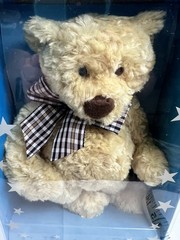 Gund Limited Edition Early 2000’s Collectible Teddy Bear Tan/Light Brown W/Bow