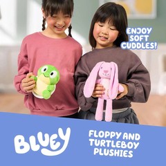 Bluey Friends 2-Pack Plush Floppy & Turtleboy Soft Stuffed Animals Kids Gift 3+⭐