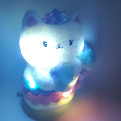 FAO Schwarz Glow Brights Meowmaid Mermaid White Kitten Plush with Lights & Sound
