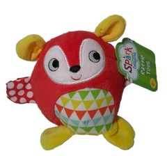 Spark Imagine Create Fox Rattle Toy Plush 4″ Red Yellow Satin Crinkle NEW #3