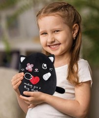 Get Well Soon Cat Plush – Black Cat Stuffed Animals Plushies Black Cat+Love