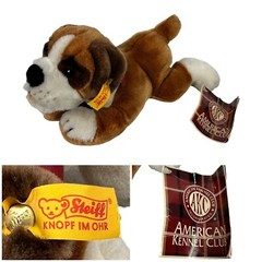 Steiff Boxer Saint Bernard FAO Schwarz American Kennel Club Puppy Dog Plush 2004
