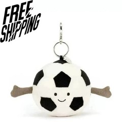 Jellycat Amuseables Soccer Ball Plush Keychain Bag Charm Cute Gift NWT